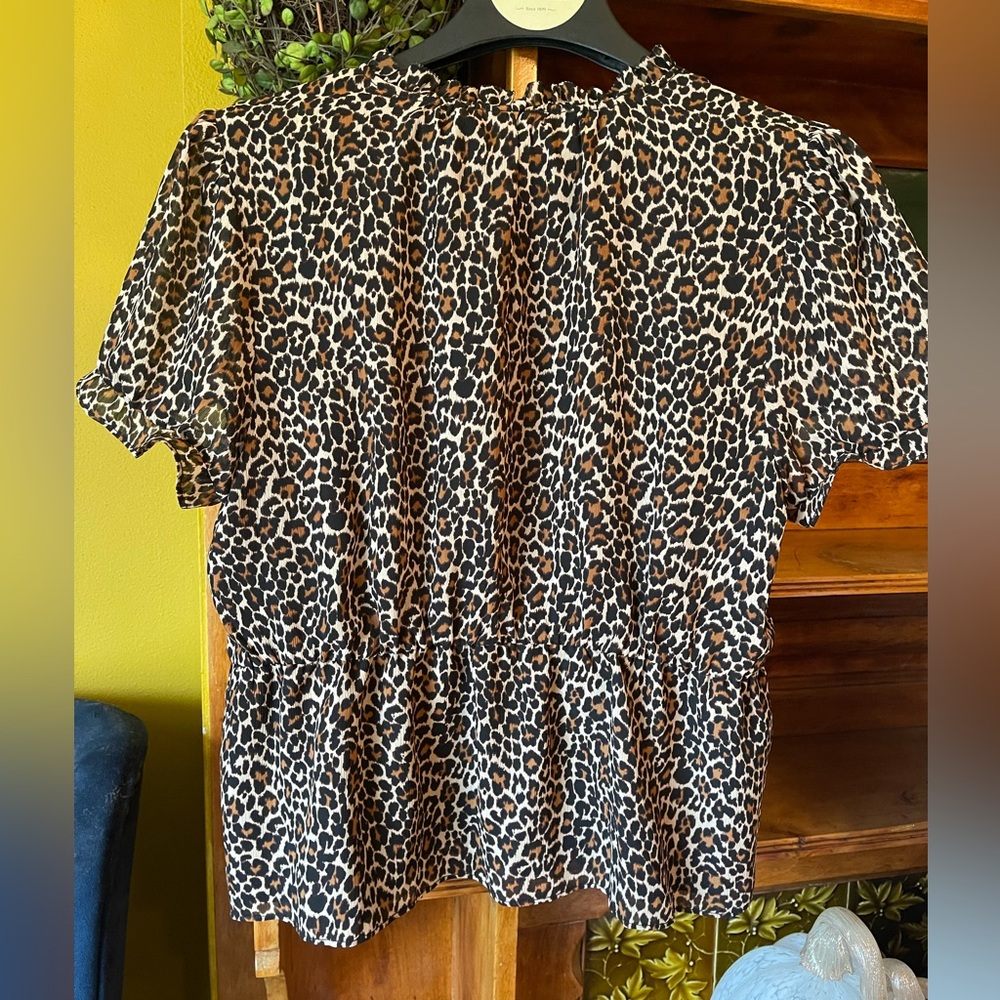 J. Crew NWT Animal Print Blouse - Picture 9 of 14